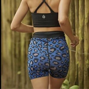 Free People Movement Never Better 5" Bike Shorts Spotted Leopard Combo Large